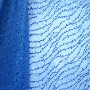  Blue Glitter Mesh on Mesh