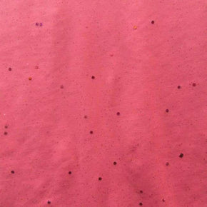  Coral Shiny Glitter Sequin on Polyester Spandex