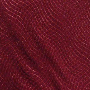  Red Glitter on Polyester Spandex