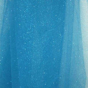  Turquoise Glitter Tulle on Tulle