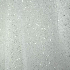  White Glitter Tulle on Tulle