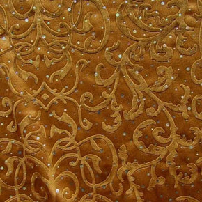  Bronze Embossed Holographic Sequin Velvet 