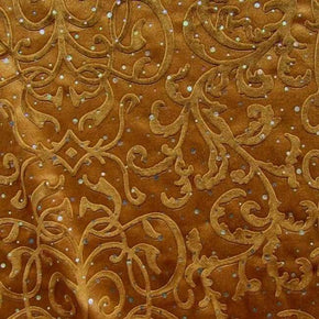  Bronze Embossed Holographic Sequin Velvet 