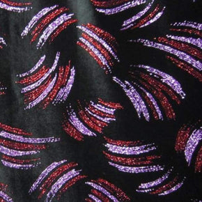  Lavender/Red/Black Glitter Velvet on Velvet 