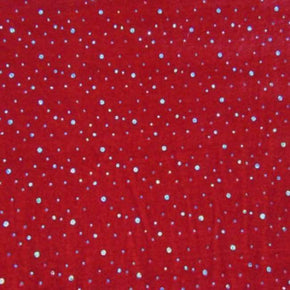  Silver/Red Holographic Sequins Velvet on Velvet 