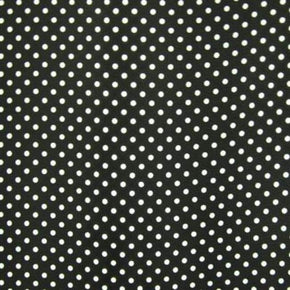  Black/White Dotted Printed Chiffon