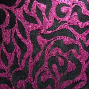  Raspberry Glued Sequins on Polyester