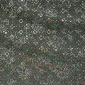  Silver Holographic Sequins on Lurex