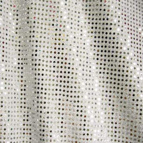  White Glued 3mm Sequins on Lurex