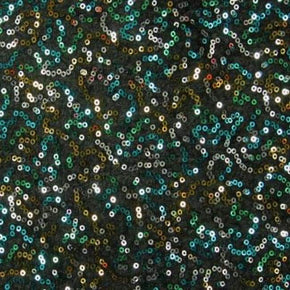 Multi-Colored Colorful Sequins on Stretch Mesh