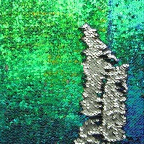  Black/Green/Gold Pearl Heavy Reversible Sequins on Polyester Spandex