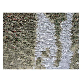  Gold/White Heavy Reversible 5mm Sequins on Polyester Spandex