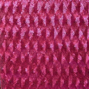  Fuchsia Heavy 3mm Sequins on Mesh