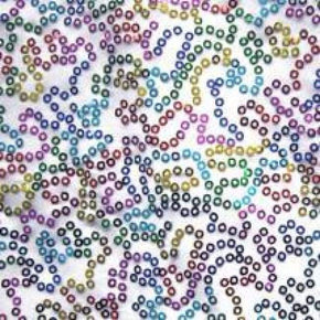 Pearl Fancy Squiggle 3mm Sequins on Polyester Spandex