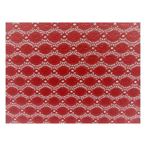  Red Fancy Floral Lace on Nylon Spandex