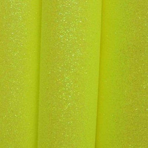 Neon Yellow Holographic Glitter on Interlock PVC