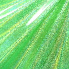  Lime/Green Holographic Foil Dot on Nylon Spandex