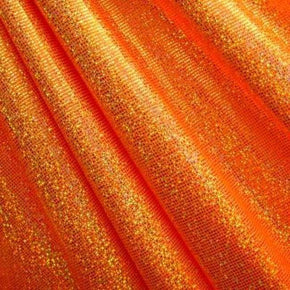  Neon Orange Holographic Foil Dot on Nylon Spandex