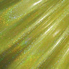  Yellow/Silver Holographic Foil Dot on Nylon Spandex