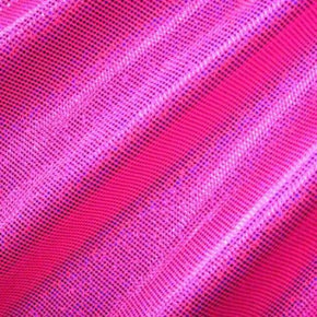  Pink/Hot Pink Holographic Foil Dot on Nylon Spandex