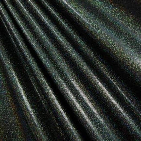  Black Holographic Mini Dot on Nylon Spandex