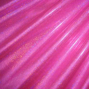  Hot Pink Holographic Mini Dot on Nylon Spandex