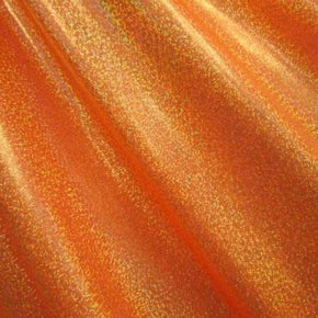 Orange Holographic Mini Dot on Nylon Spandex