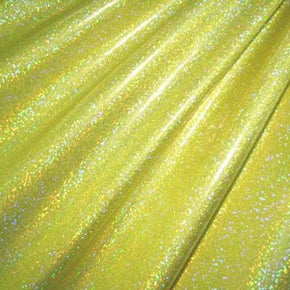  Silver/Yellow Holographic Mini Dot on Nylon Spandex