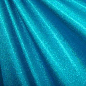  Turquoise Holographic Mini Dot on Nylon Spandex