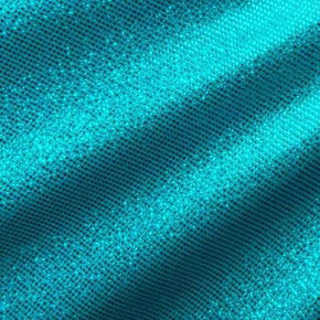  Turquoise Holographic Foil Mini Dot on Nylon Spandex