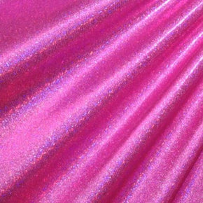  Fuchsia Holographic Mini Dot on Nylon Spandex