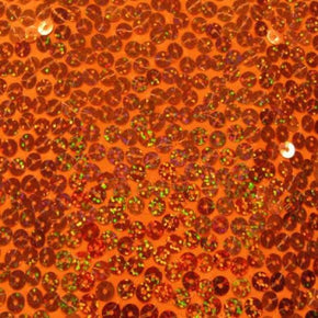  Neon Orange Holographic 5mm Sequins on Polyester Spandex