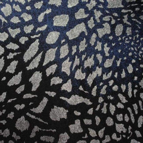  Black/Royal Shiny Holographic on Polyester Spandex
