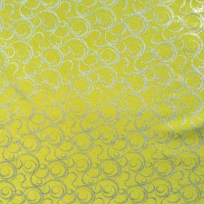  Silver/Yellow Holographic Metallic Foil on Nylon Spandex