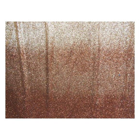  Gold/Copper Ombre Two-Tone Glitter on Polyester Mesh
