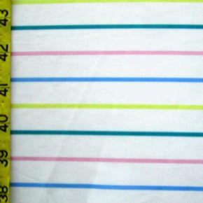 Multi-Colored Horizontal Stripe Print on Nylon Spandex