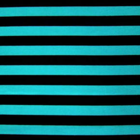 Multi-Colored Horizontal Stripe Print on Nylon Spandex