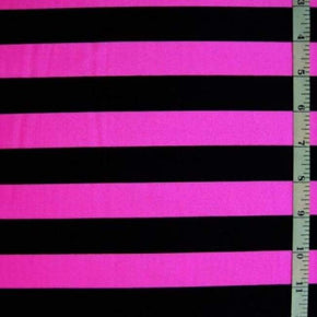  Black/Neon Pink 1" Horizontal Stripe 