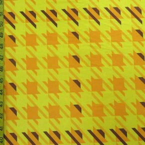 Multi-Colored Houndstooth Print on Polyester Spandex