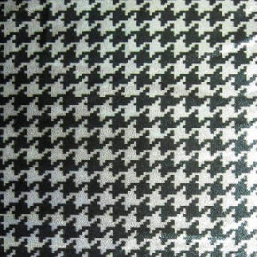  Black Houndstooth Print on Nylon Spandex