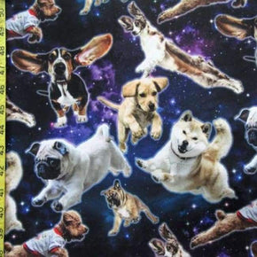 Multi-Colored Hunting Dogs Print on Polyester Spandex