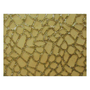  Gold Fancy Glitter Sequin on Polyester Mesh