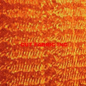  Orange Fancy 2mm Sequins on Nylon Spandex