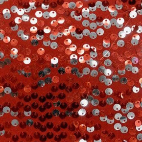 Red/Silver/Black Two-Tone 6mm Sequin on Polyester