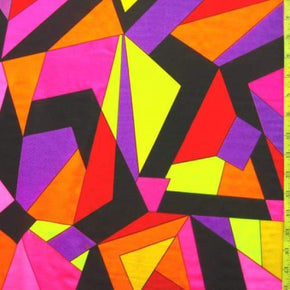 Multi-Colored Kaleidoscope Print on Nylon Spandex