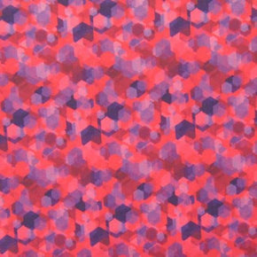  Pink Kaleidoscope Print on Polyester Spandex