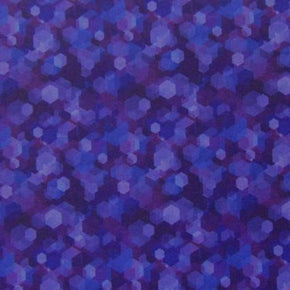  Purple Kaleidoscope Print on Polyester Spandex