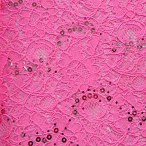 Hot pink Lace Sequins