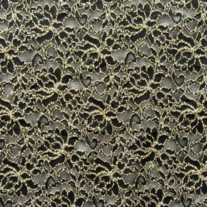  Natural/Black Fancy Floral Lace 