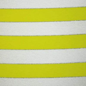  Lime/White Striped Printed Cotton
